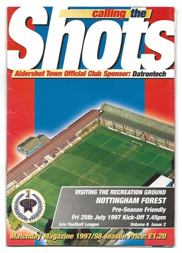 Aldershot nottingham forest - aldershot,