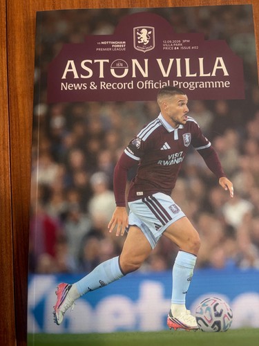 Match programme aston villa - aston,