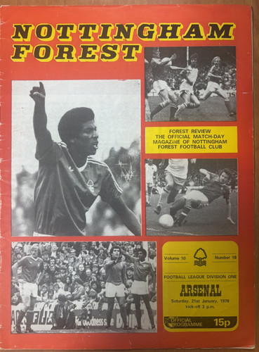Nottingham forest programme - nottingham,