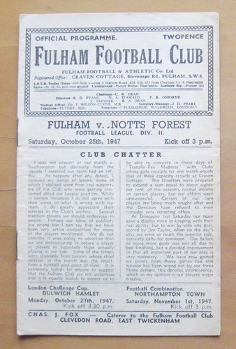 Fulham nottingham forest - fulham,