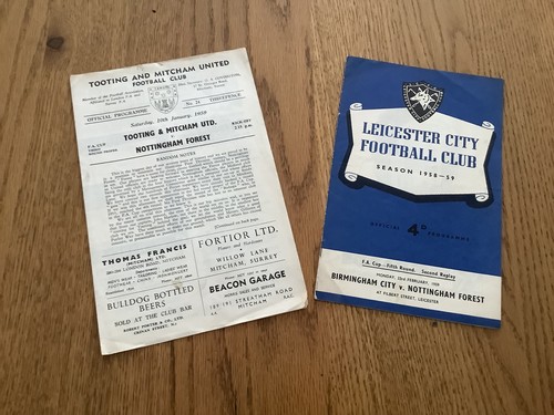 Nottingham forest 1959 cup - nottingham,